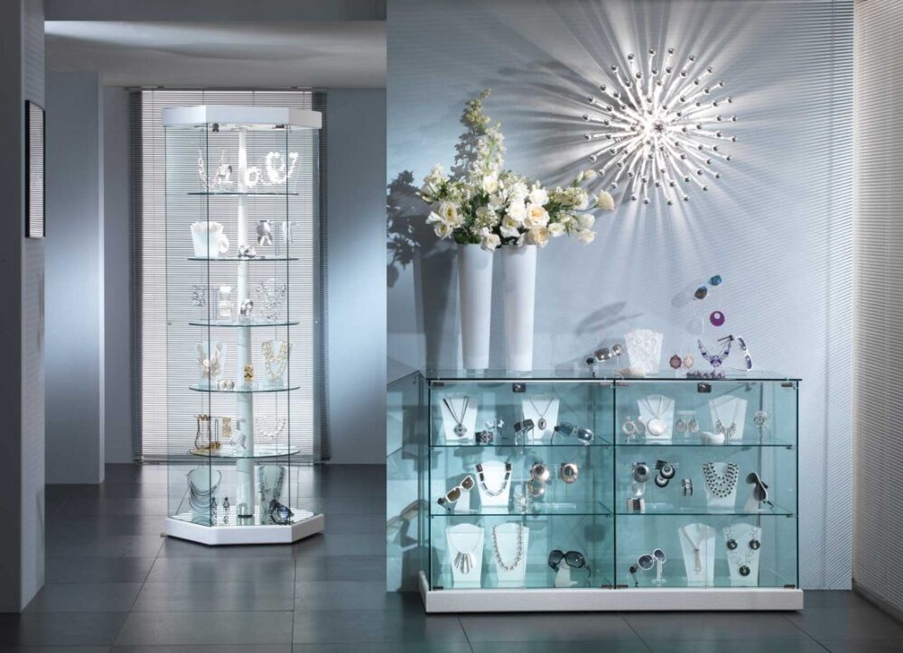 Glasvitrine für Geschäft und Boutique