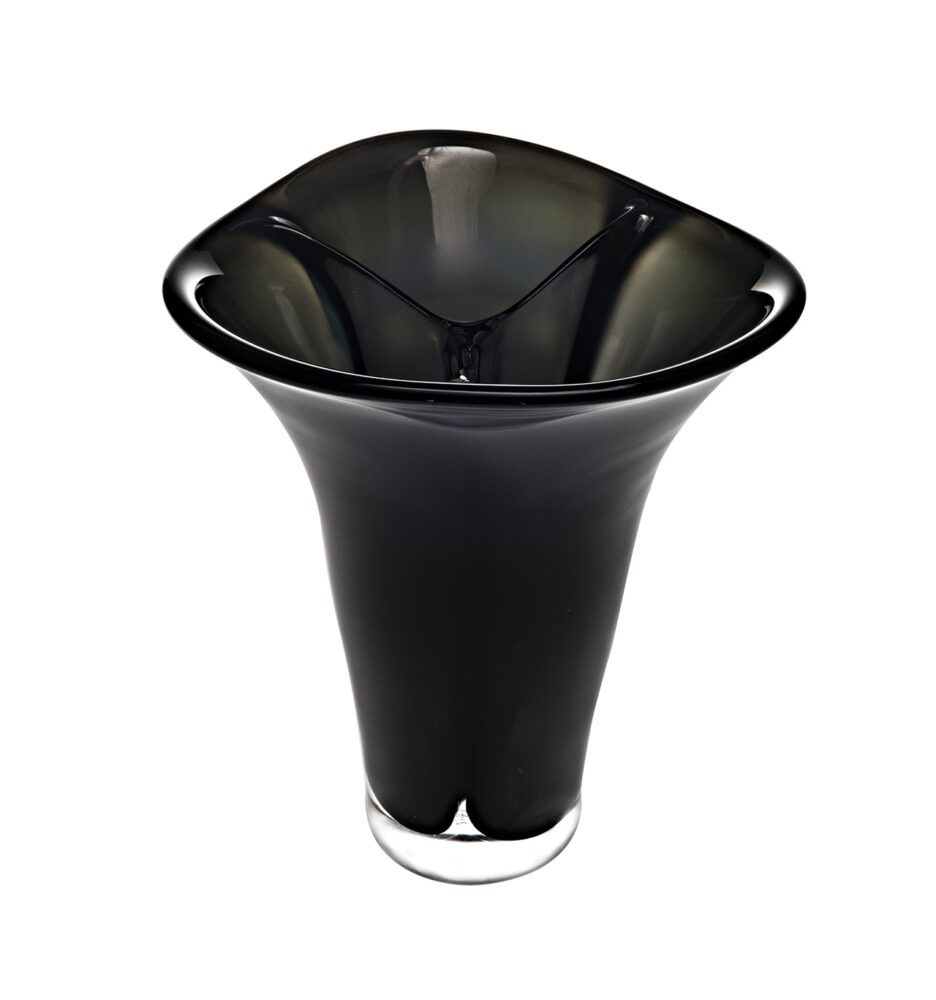 schwarze luxuriöse Vase für das Wohnzimmer