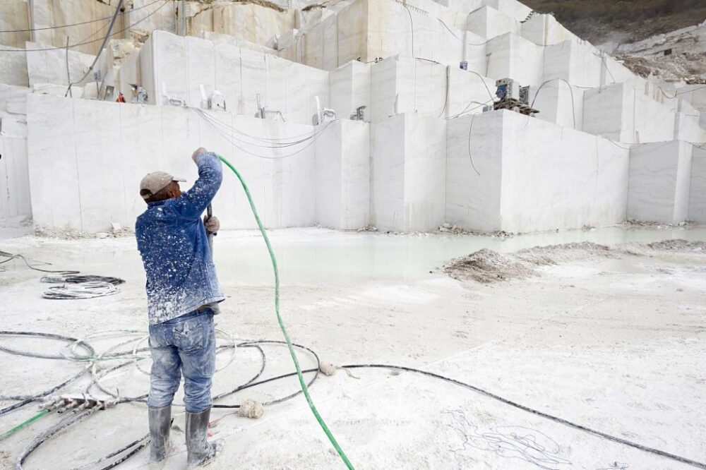 Marmor aus Carrara Abbau